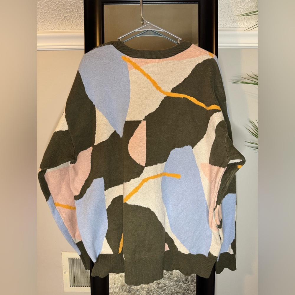 Target Multicolor Abstract Crew Neck Sweater - Picture 3 of 6